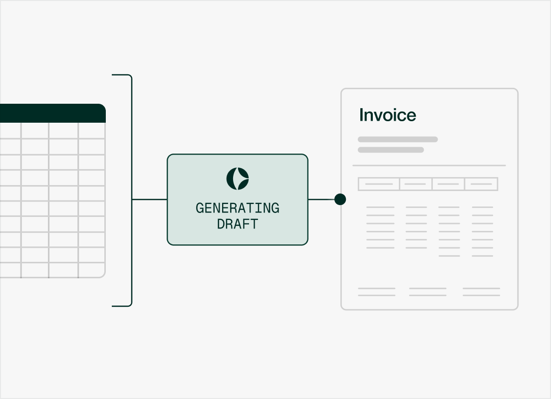 Invoice draft generated from your data
