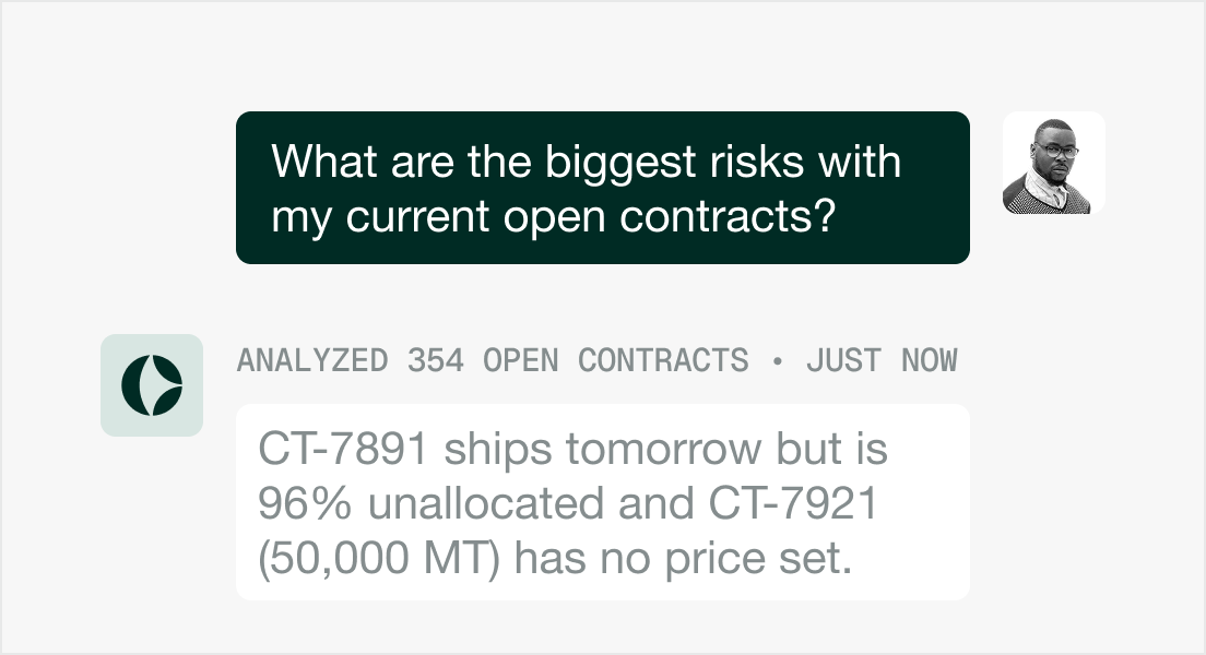 Asking Atlas about open-contract risks, answered against live data